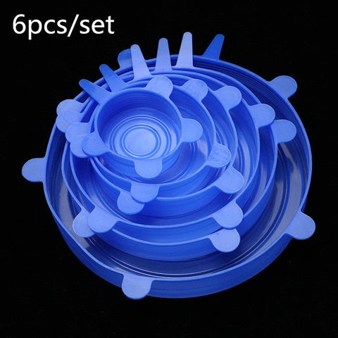 6Pcs/Lot Silicone Food Wrap Cover