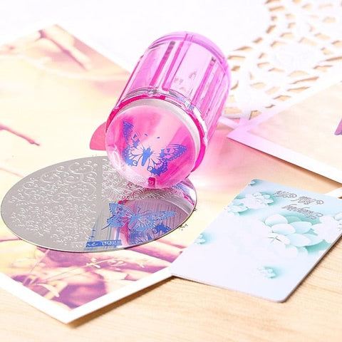 Clear Round Jelly Nail Stamper