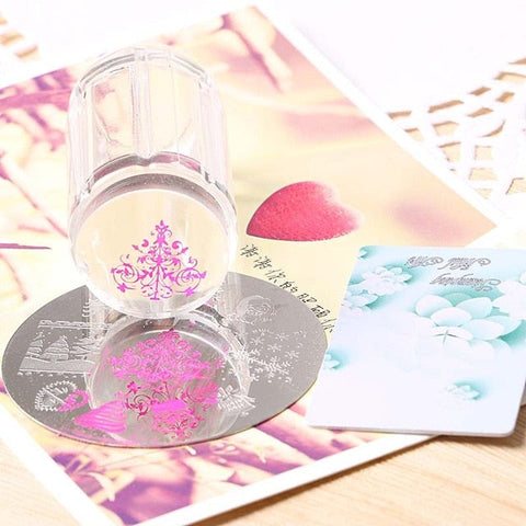 Clear Round Jelly Nail Stamper