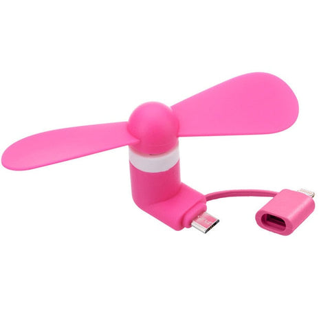 2-In-1 Mobile Phone Fan for Android and IOS