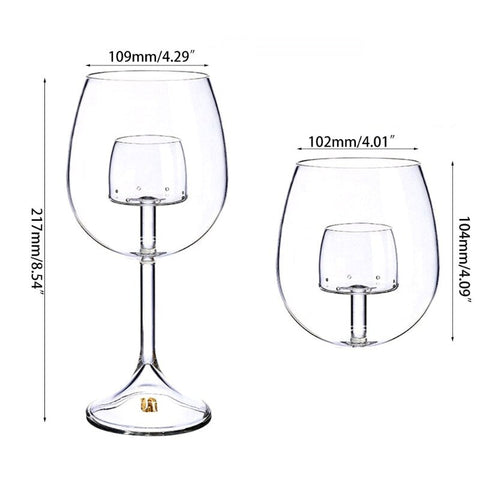 2PCS/1PC Aerating Wine Glasses Tumblers
