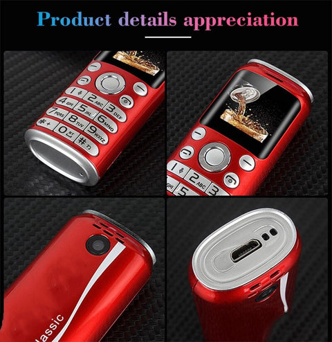 1" Mini Dual Sim Bluetooth Camera MP3 Cellphone