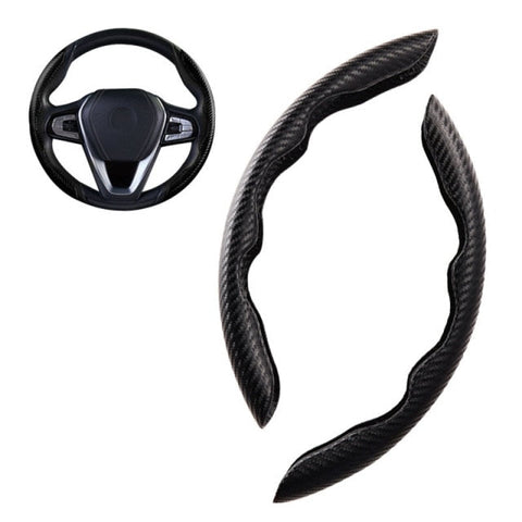 1 Pair Carbon Fiber Steering Wheel Non-Slip Cover