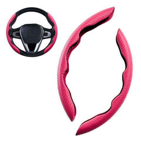 1 Pair Carbon Fiber Steering Wheel Non-Slip Cover